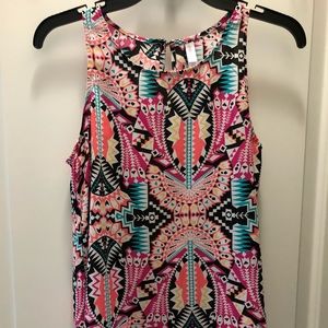 Xhiliration patterned blouse size small